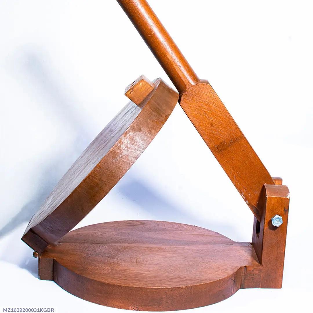 Premium Wooden Belan Chakla Set - Traditional Rolling Pin & Board