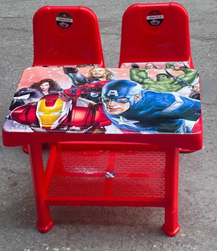 Kids Study Table Set - 2 Chairs & 1 Table | Compact Learning Furniture