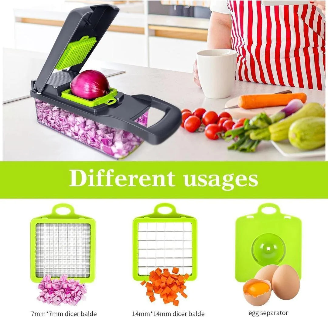 16-Piece Multifunctional Vegetable Cutter Set - Professional Kitchen Slicer