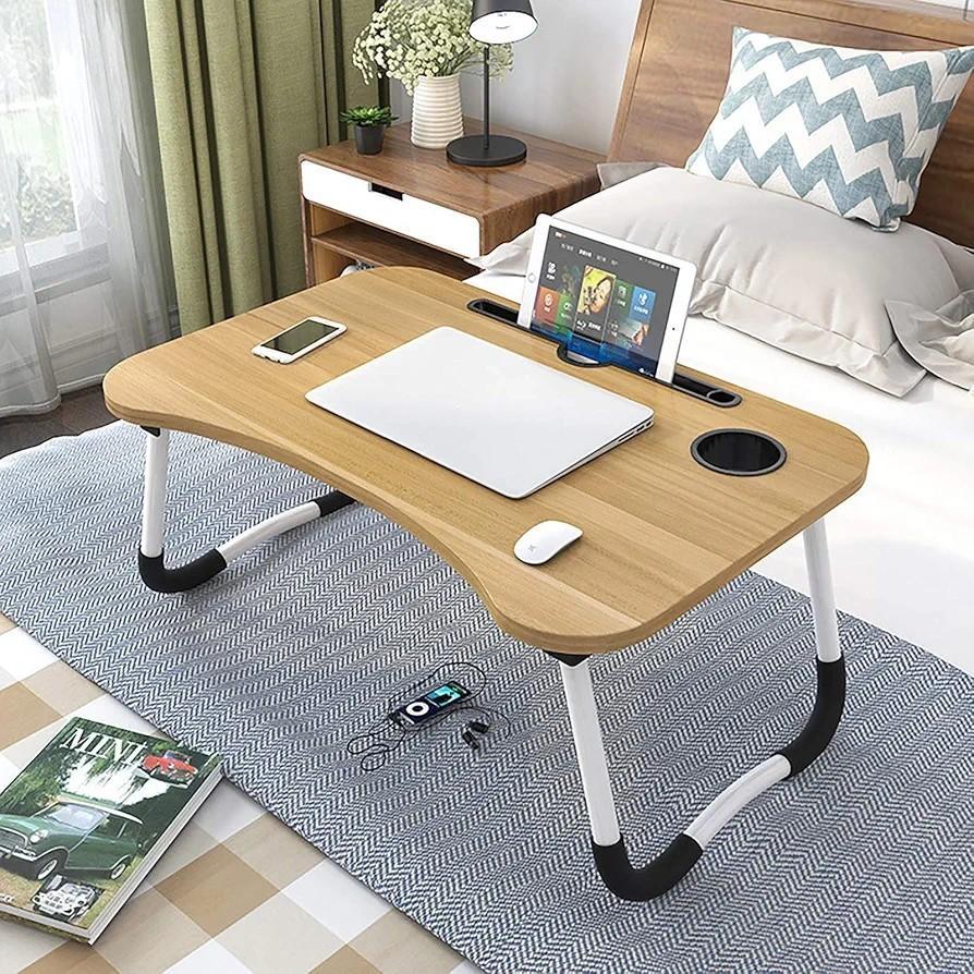 Lightweight Portable Laptop Table - Wooden Desk for Home & Office Work