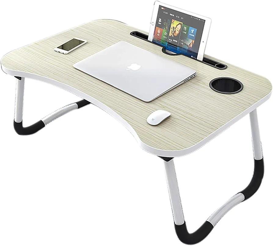 Lightweight Portable Laptop Table - Wooden Desk for Home & Office Work