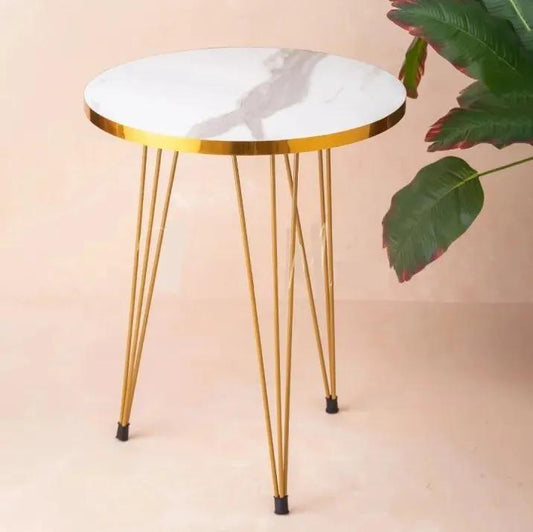 Affordable & Effective Coffee Table - White Wood & Iron Design for Budget-Conscious Homes