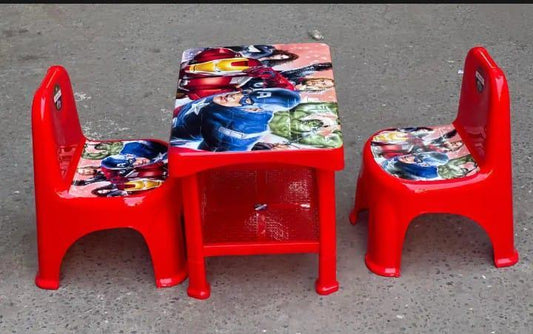 Kids Study Table Set - 2 Chairs & 1 Table | Compact Learning Furniture